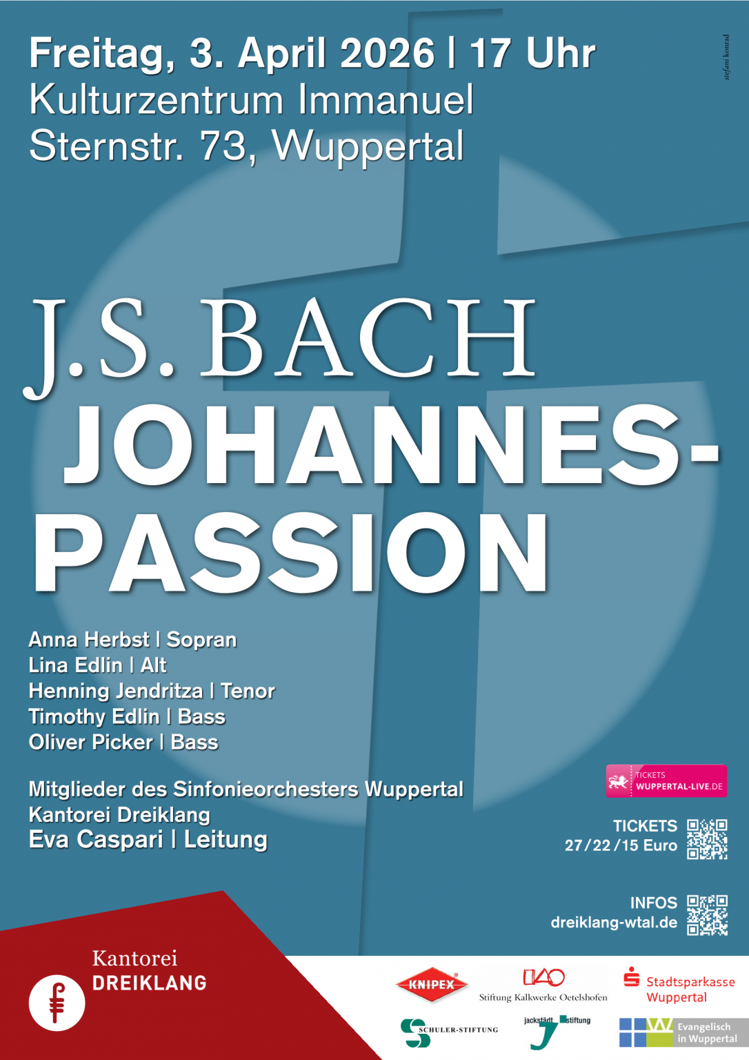 Plakat Johannespassen Kantorei Dreiklang Wuppertal